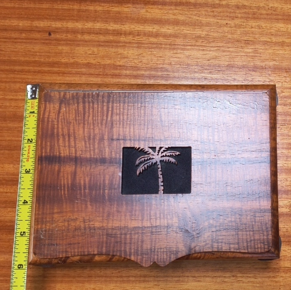 Hawaiian Koa Wood Jewelry Box With Lift Out Tray. - Picture 2 of 11